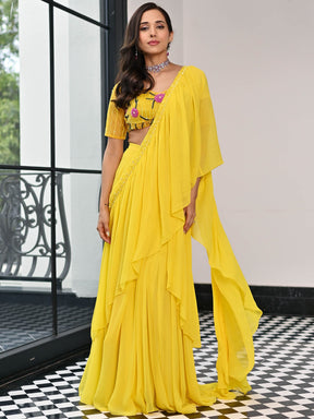 Day Dreamer Yellow Saree