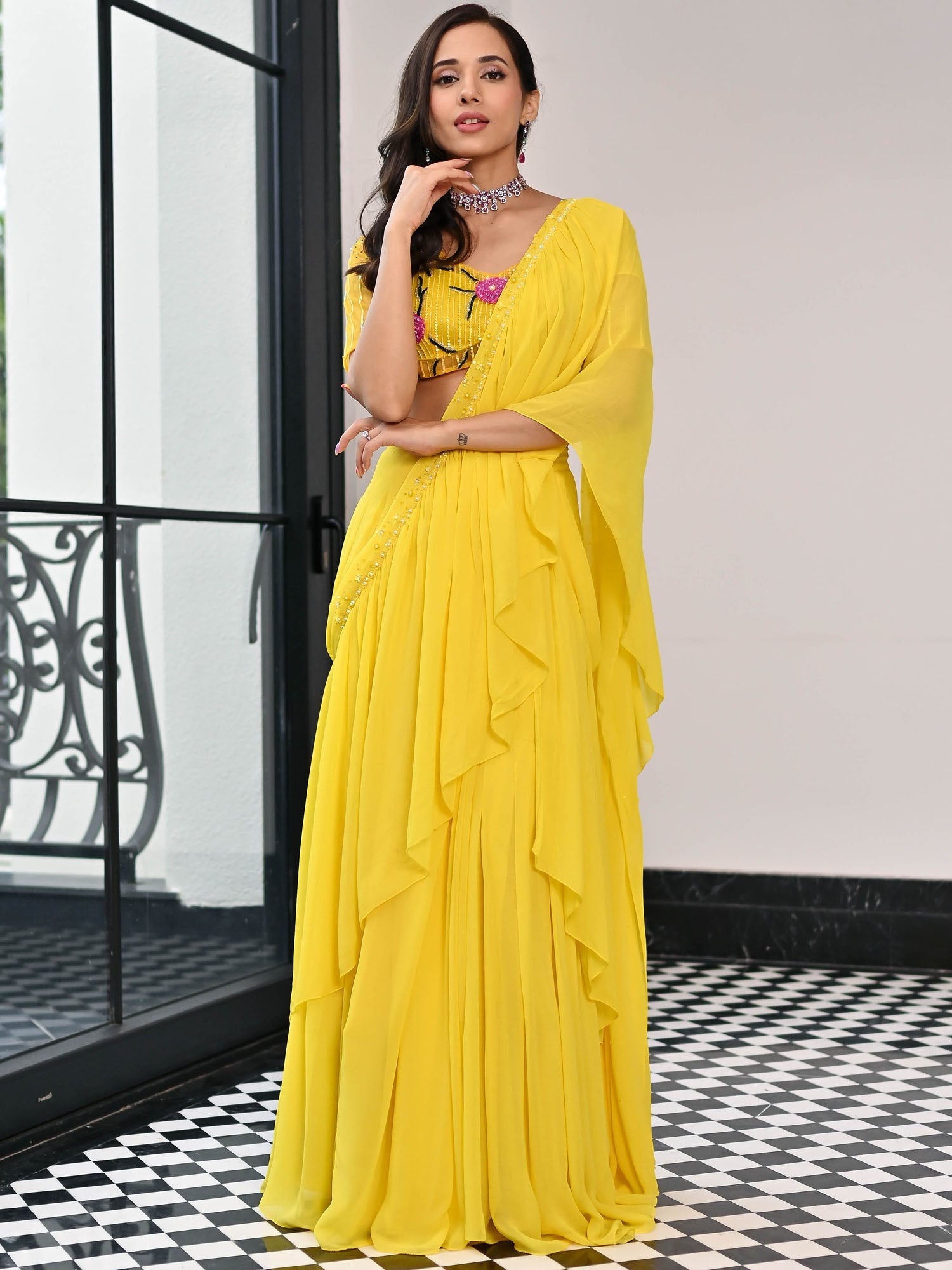 Day Dreamer Yellow Saree