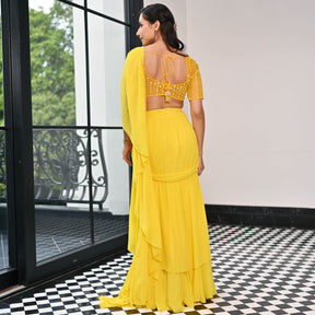 Day Dreamer Yellow Saree