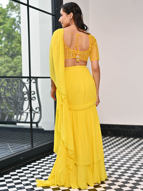 Day Dreamer Yellow Saree