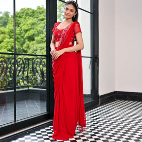 Day Dreamer Red Saree