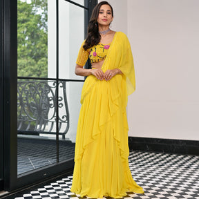 Day Dreamer Yellow Saree