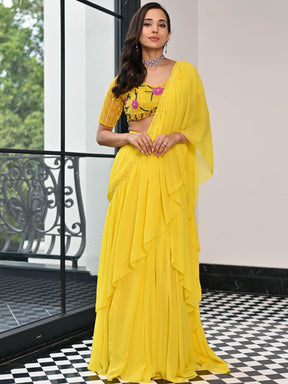 Day Dreamer Yellow Saree