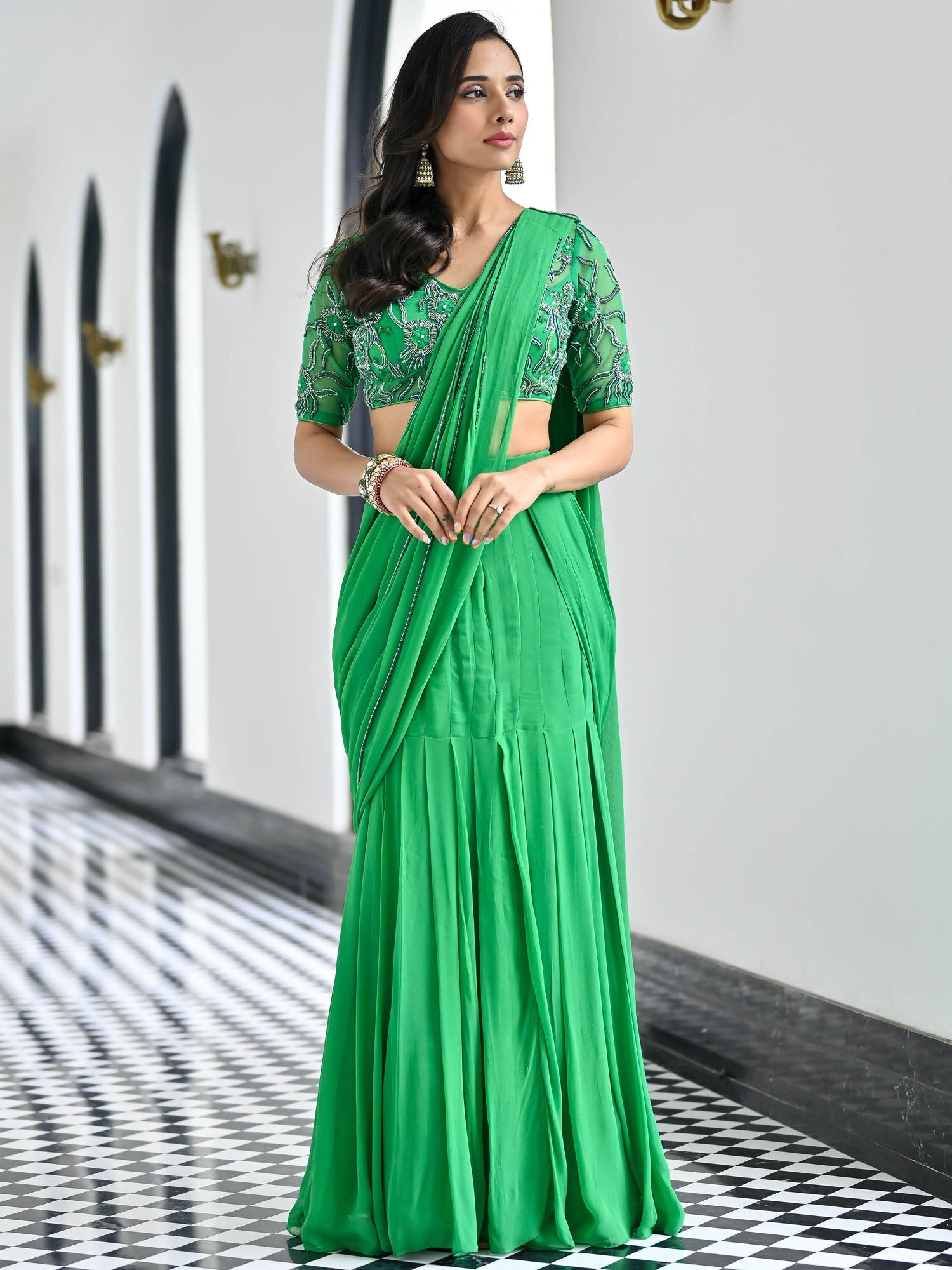 Day Dreamer Green Saree