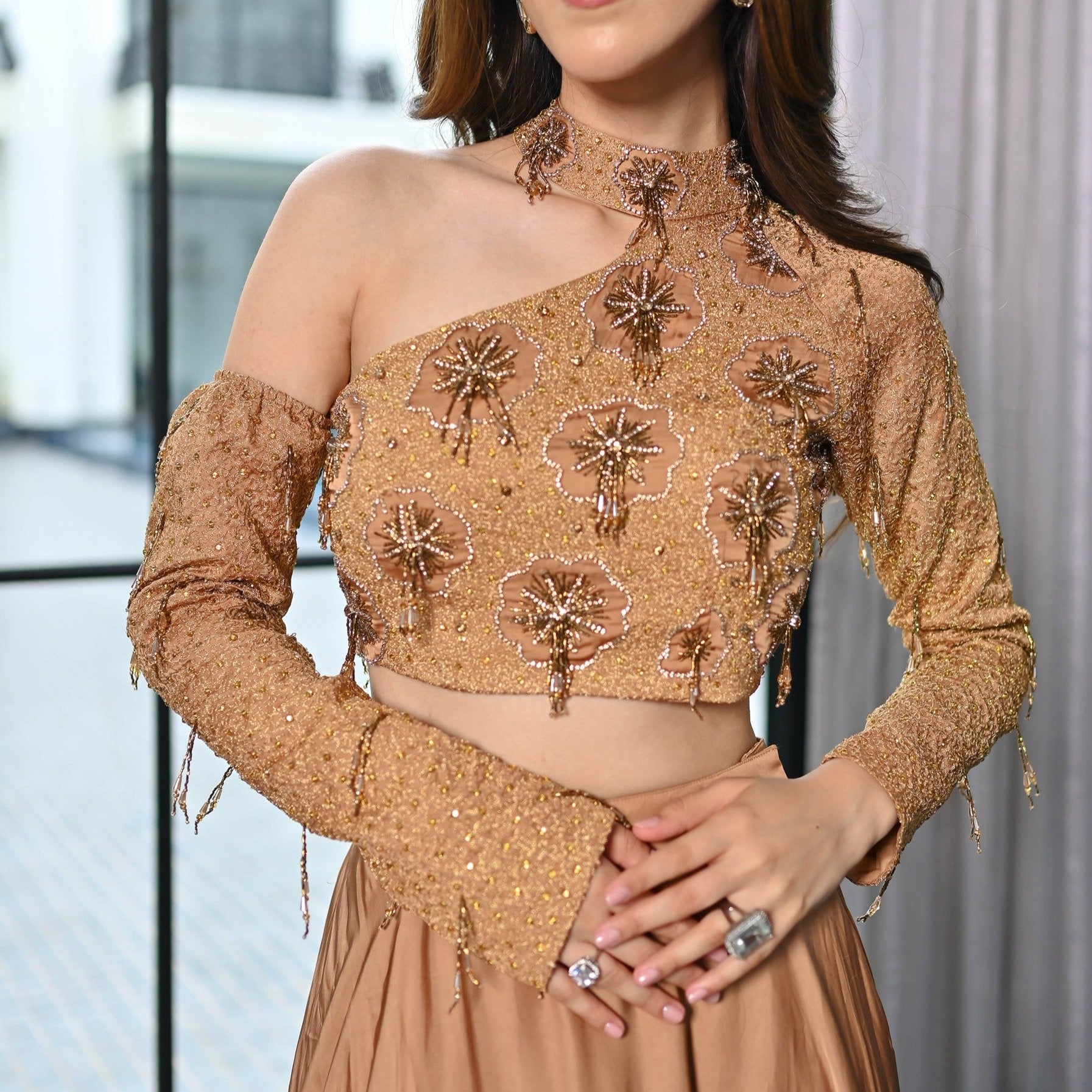 Crystal Couture Brown lehenga set