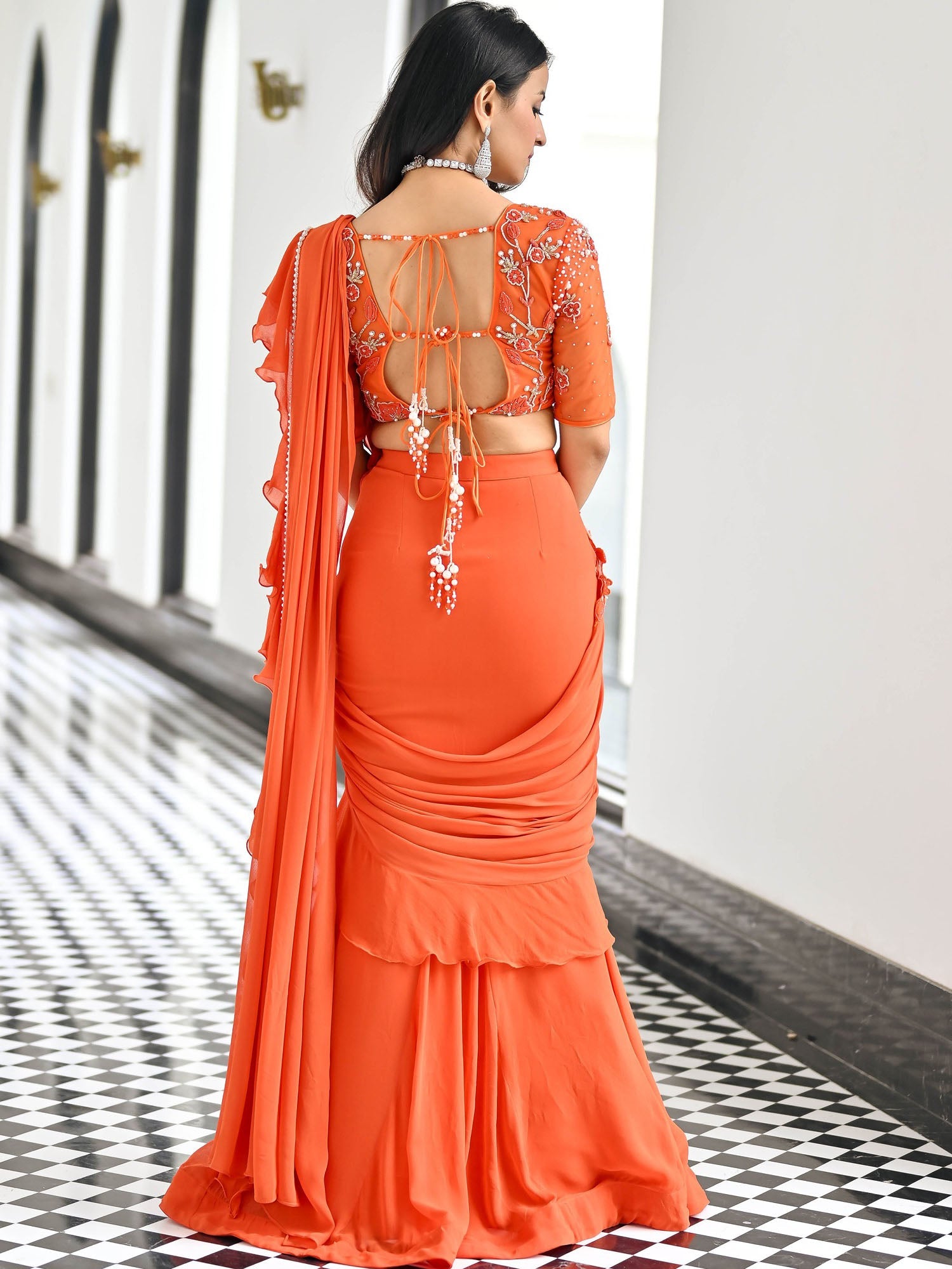 Day Dreamer Orange Saree