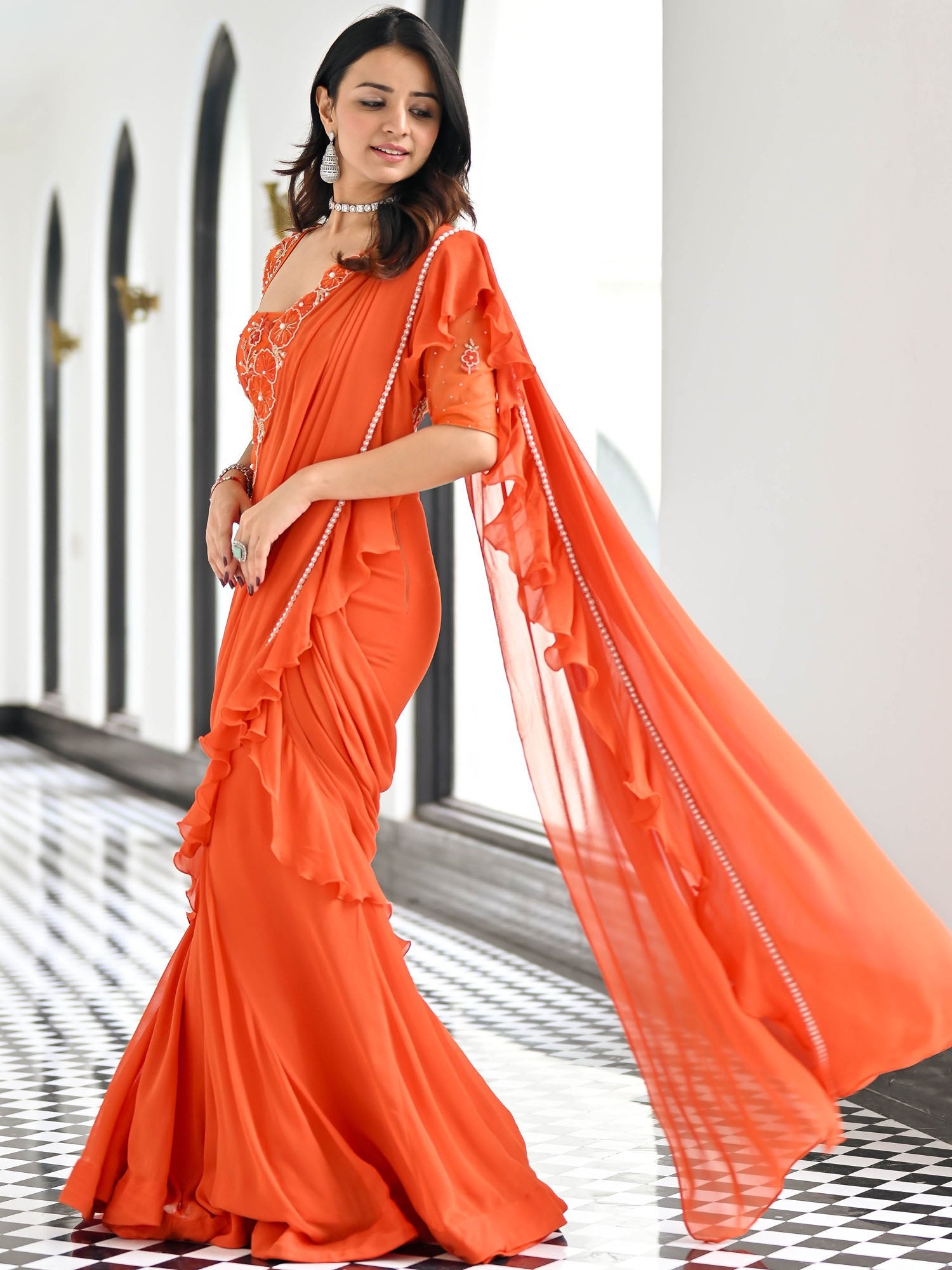 Day Dreamer Orange Saree