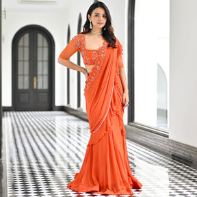 Day Dreamer Orange Saree