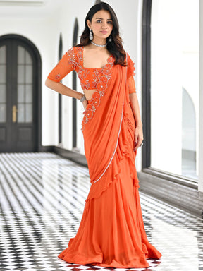 Day Dreamer Orange Saree