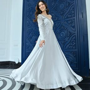 Crystal Couture Silver long gown