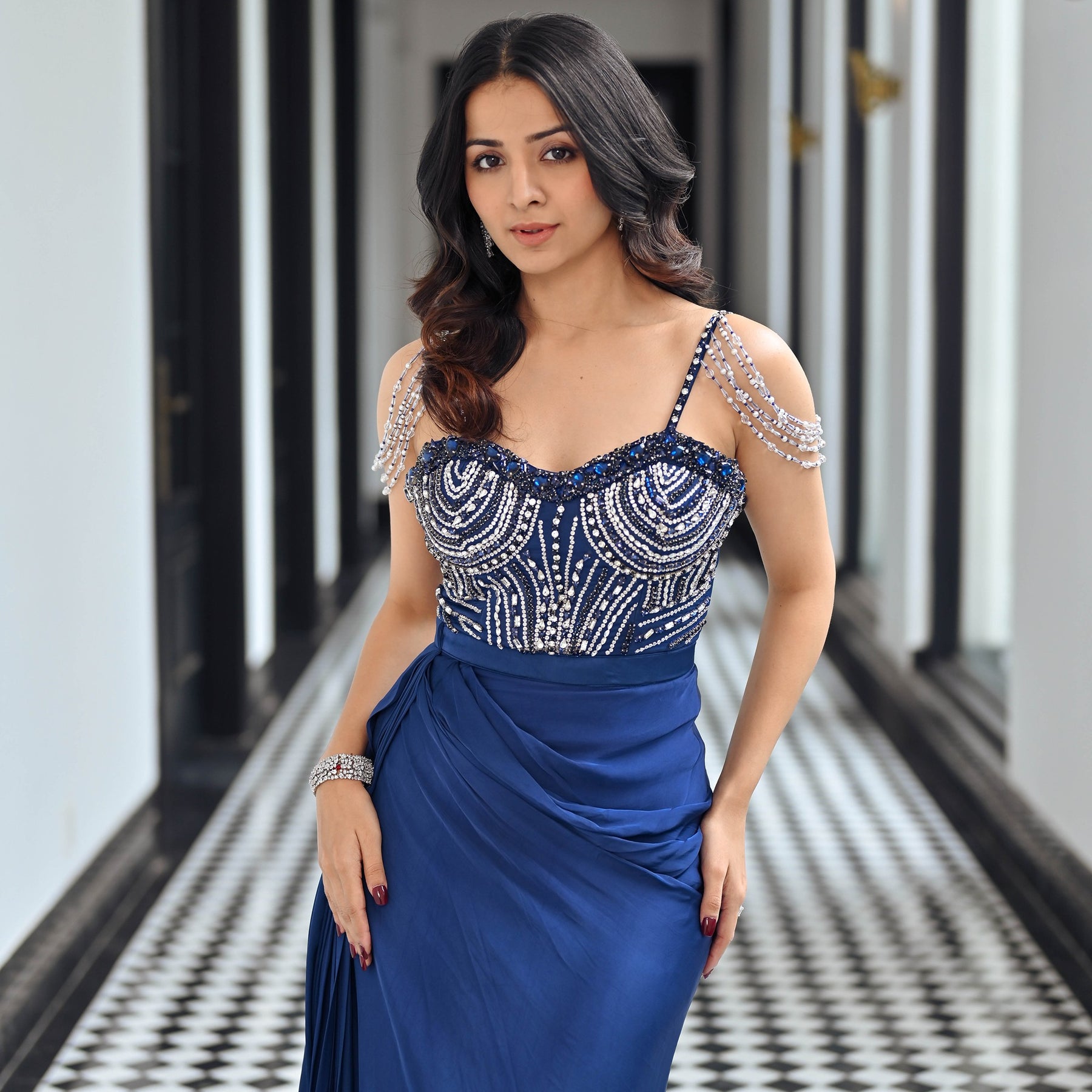 Crystal Couture Royal Blue Ball Gown