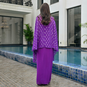 Chamkila Purple Drape Set