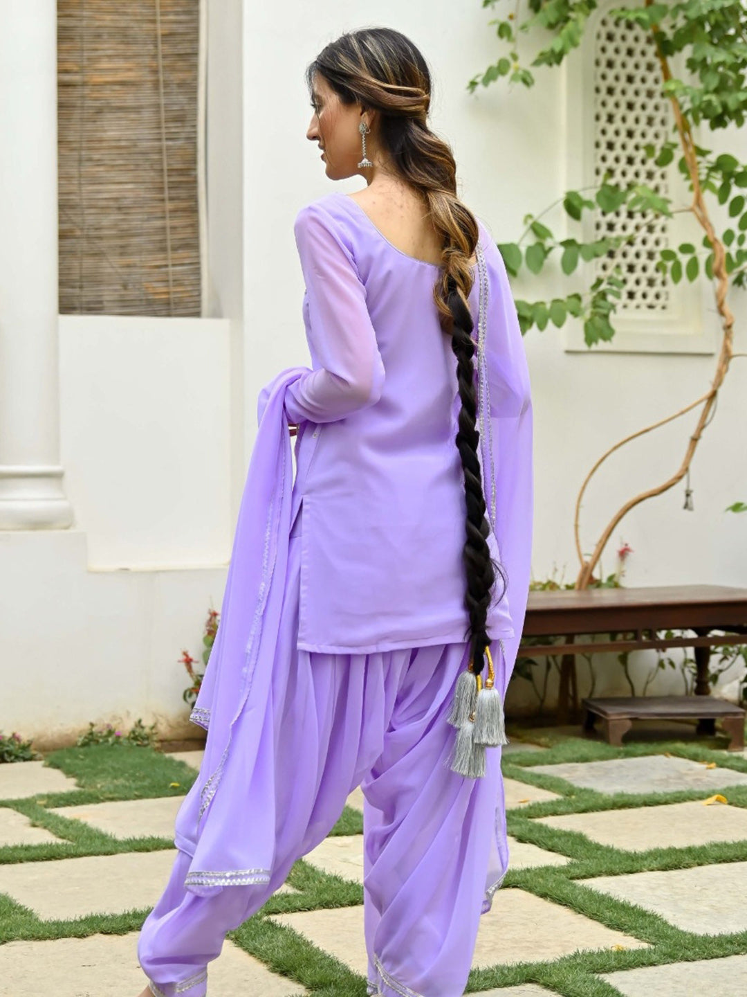 Lavender Kurta Patiala Set