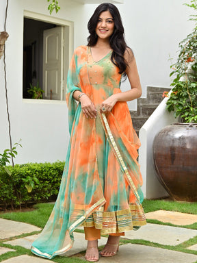 Multi Printed Anarkali