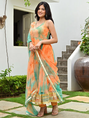 Multi Printed Anarkali