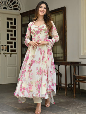 Lemon Printed Anarkali