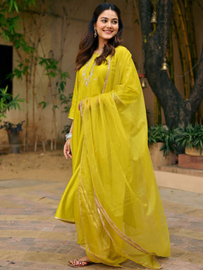 Green Gota Patti Kurta Set