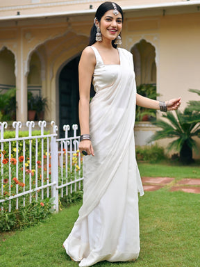 Ivory Ombre Chiffon Saree