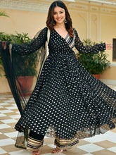 Black Georgette Anarkali Set