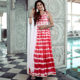 Pink Tie-Dye Anarkali Set