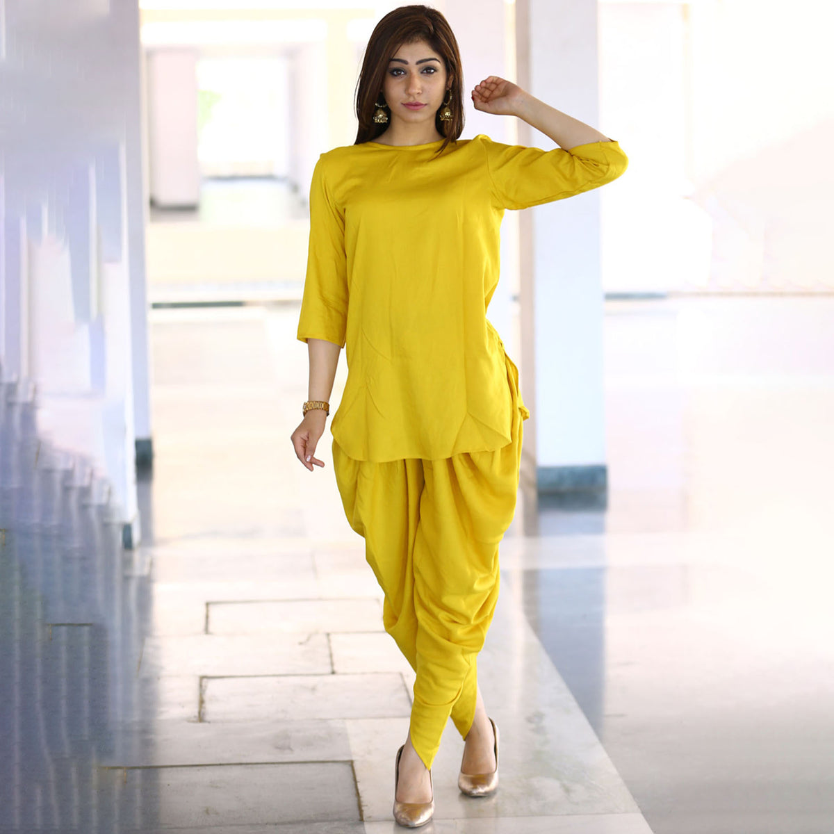 Buy TWO PIECE YELLOW SUMMER CO-ORD SET for Women Online in India