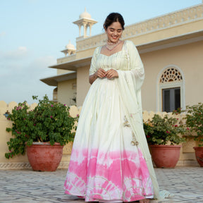 Tie-dye Lehenga Set