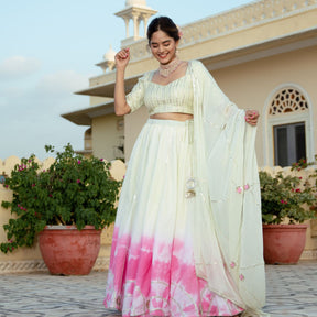 Tie-dye Lehenga Set